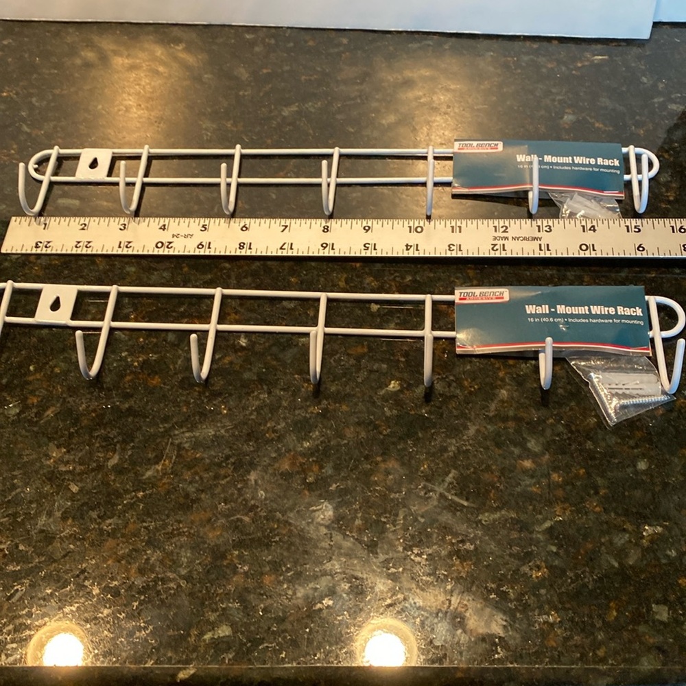 NWT 7-Hook Tie Rack, Belt Rack, Utility Rack, Set of 2 - Picture 2 of 3